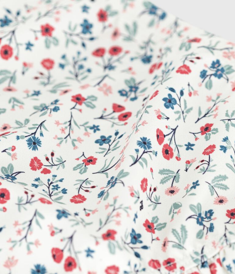 Culotte de bain b&eacute;b&eacute; &agrave; volants, imprim&eacute;e &agrave; fleurs blanc MARSHMALLOW/blanc MULTICO