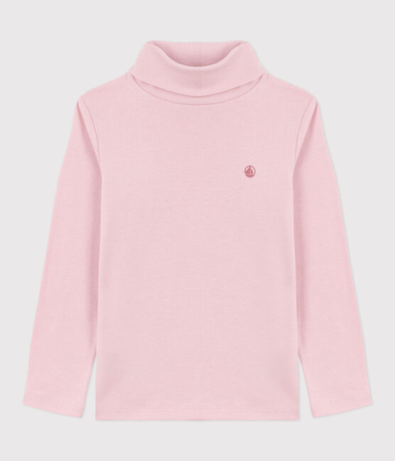 Sous-pull enfant en coton uni rose JOLI