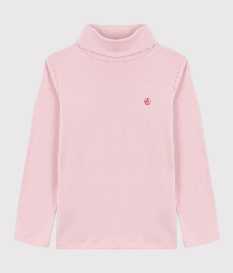 Sous-pull enfant en coton uni rose JOLI