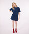 Chemise de nuit femme en coton manches courtes bleu INCOGNITO