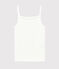 Chemise à bretelles en coton léger Femme blanc MARSHMALLOW