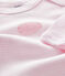Body manches longues bébé fille rose VIENNE/blanc ECUME