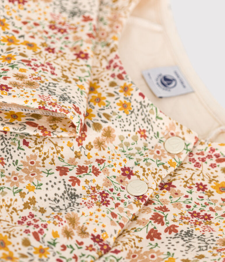 Robe manches longues en tubique enfant fille blanc AVALANCHE/ MULTICO