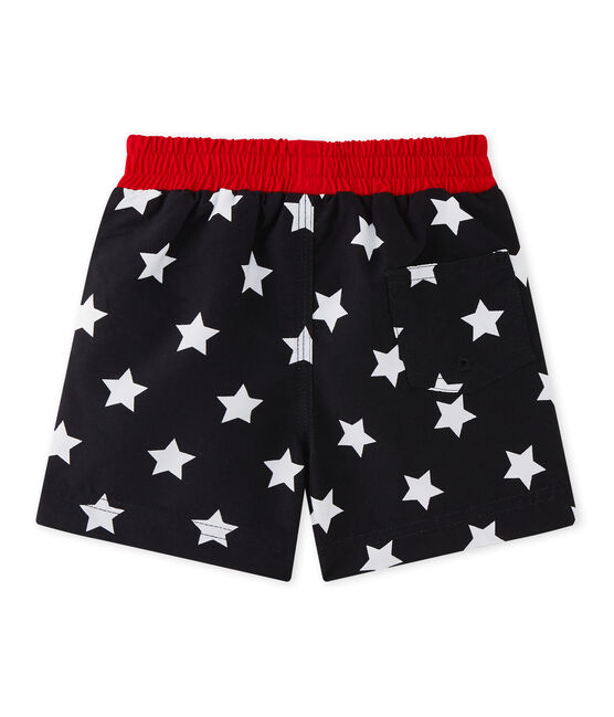 Short de plage imprimé bébé garçon bleu SMOKING/blanc MARSHMALLOW