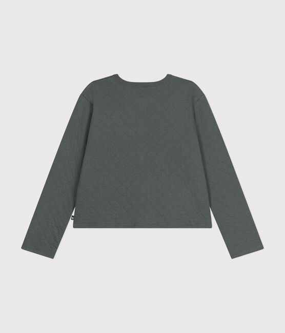 Cardigan à pressions en tubique femme vert THUYA