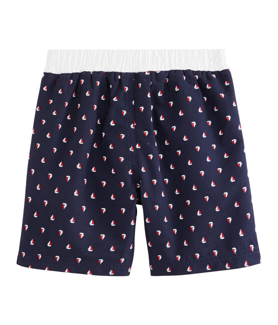 Short de plage impirmé enfant garçon bleu SUBMARINE/blanc MULTICO