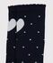 Chaussettes hautes bébé fille bleu SMOKING/blanc MARSHMALLOW