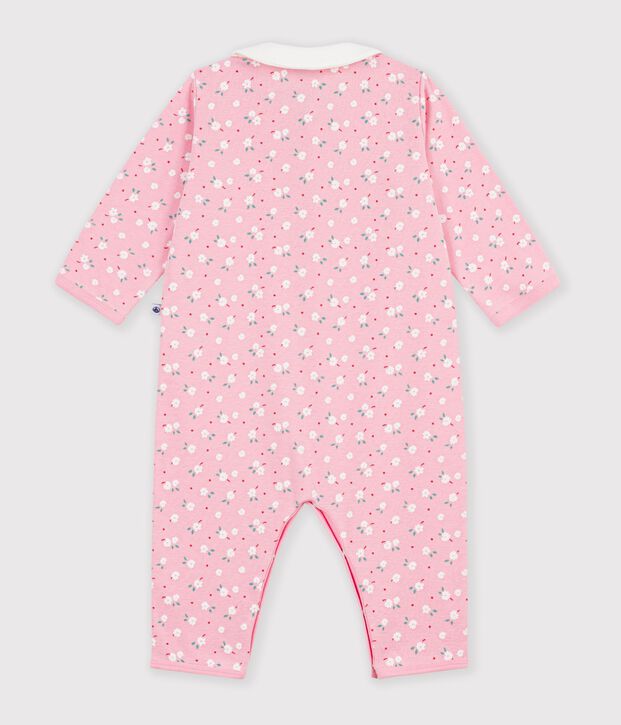 Pyjama b&eacute;b&eacute; en coton sans pieds imprim&eacute; rose/multicouleur
