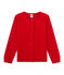 Cardigan fille en laine et coton rouge FROUFROU