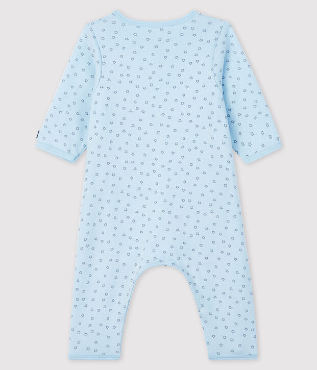 Bodyjama sans pieds &eacute;toiles b&eacute;b&eacute; gar&ccedil;on en coton biologique bleu/gris