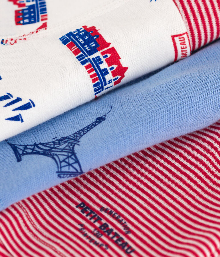 Lot de 3 boxers Paris en coton petit gar&ccedil;on variante 1