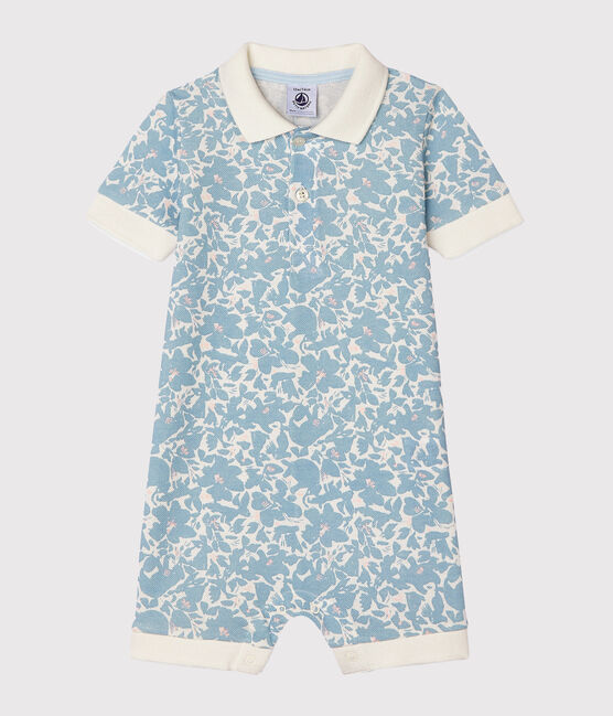 Combicourt polo bébé garçon imprimé blanc MARSHMALLOW/blanc MULTICO