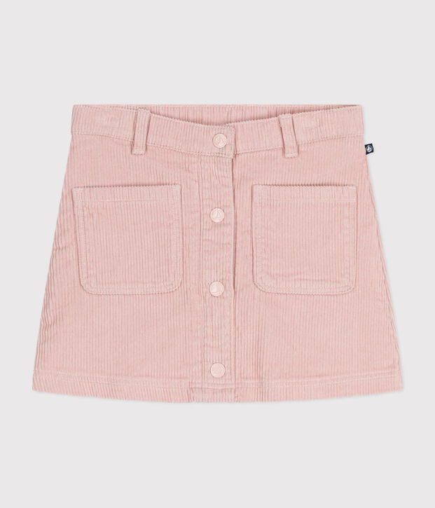 Jupe en velours enfant fille rose