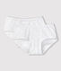 Lot de 2 culottes ajourées petite fille en coton biologique