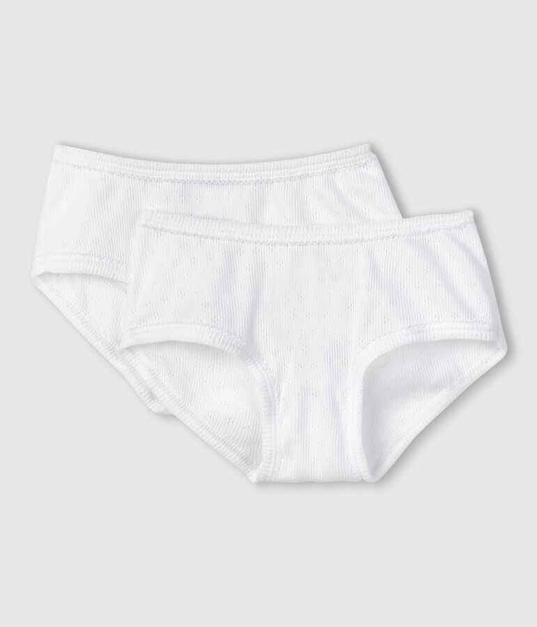 Lot de 2 culottes ajour&eacute;es petite fille variante 1