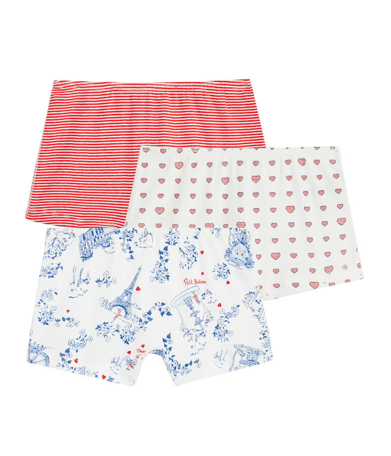 Trio de shorties petite fille multicouleur