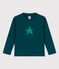 Tee-shirt manches longues en coton enfant garçon vert PINEDE