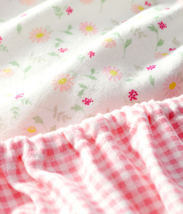 Ensemble 2 pi&egrave;ces b&eacute;b&eacute; fille blanc/multicouleur