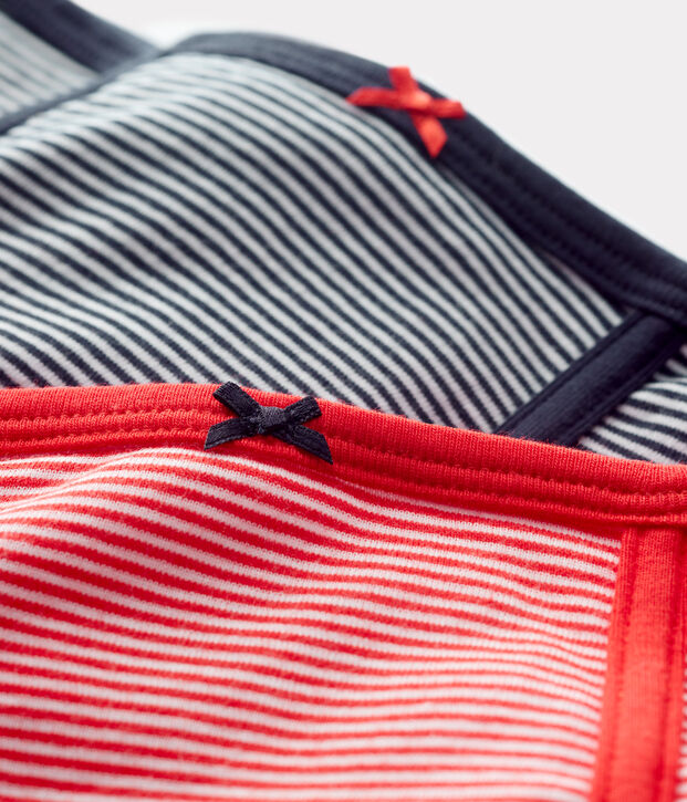 Lot 2 culottes taille haute en coton BIO Femme multicouleur