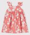Robe imprimée Hawaï en popeline bébé rose PAPAYE/ MARSHMALLOW