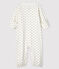 Combisac bébé imprimé lapins en coton biologique blanc MARSHMALLOW/blanc MULTICO