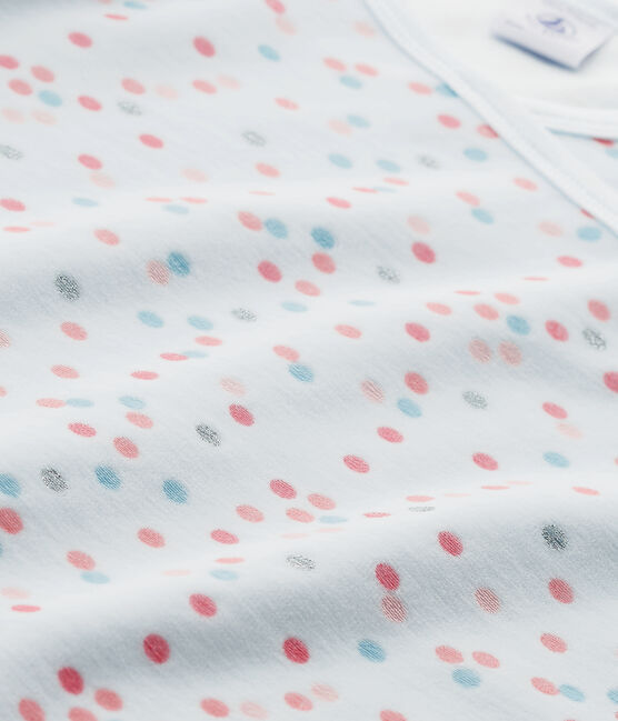 Pyjama fille en bouclette velours bleu BOCAL/blanc MULTICO