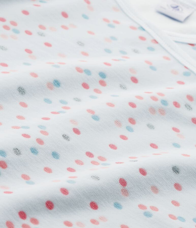 Pyjama fille en bouclette velours bleu BOCAL/blanc MULTICO