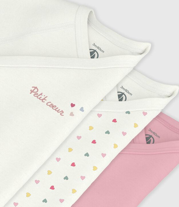 Lot de bodies crois&eacute;s manches courtes en coton imprim&eacute; b&eacute;b&eacute; multicouleur