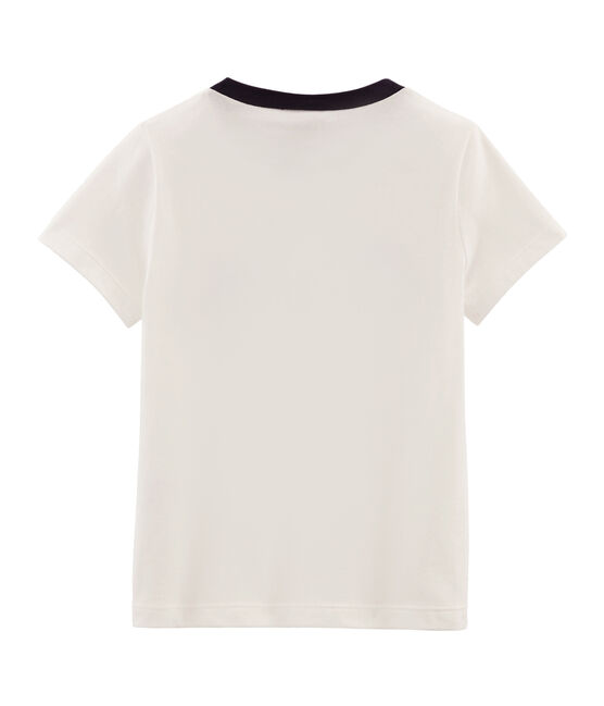 Tee-shirt enfant garçon à manches courtes blanc MARSHMALLOW