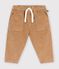 Pantalon b&eacute;b&eacute; en velours uni beige fonc&eacute;