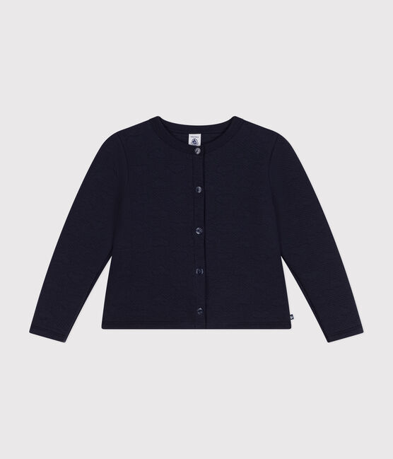 Cardigan en tubique enfant fille bleu SMOKING