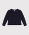 Cardigan en tubique enfant fille bleu SMOKING