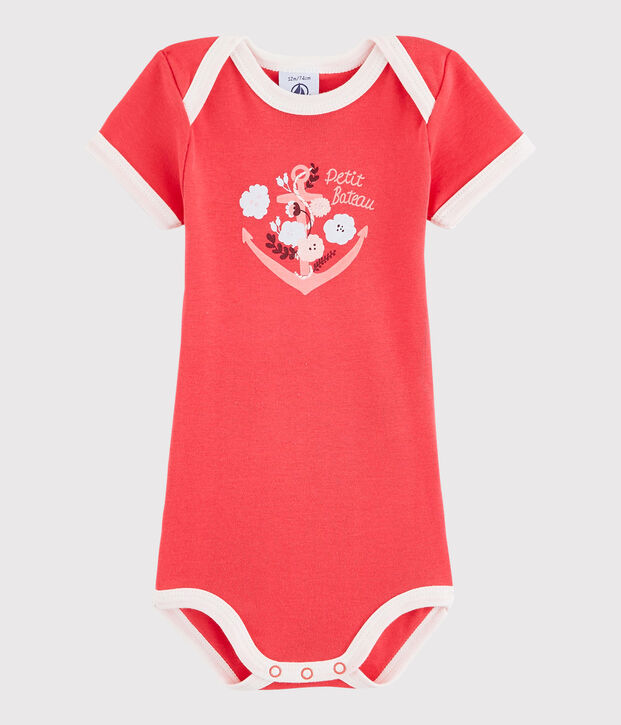 Body manches courtes b&eacute;b&eacute; gar&ccedil;on rose
