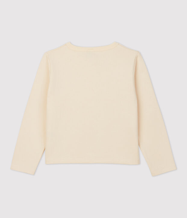 Cardigan en coton enfant fille &eacute;cru