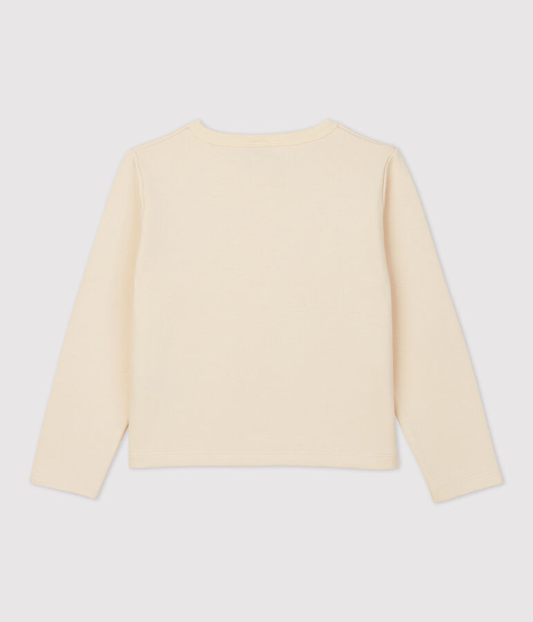 Cardigan en coton enfant fille &eacute;cru AVALANCHE