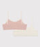 Lot de 2 brassières fleurs en coton et élasthanne petite fille variante 1
