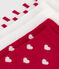 3 paires de chaussettes enfant en coton imprimé cœurs variante 1