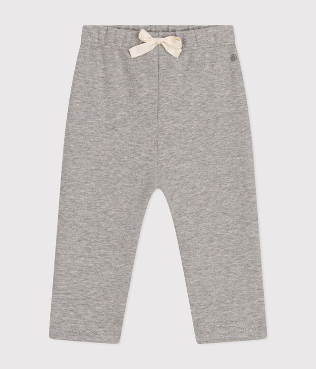 Pantalon en molleton b&eacute;b&eacute; gris