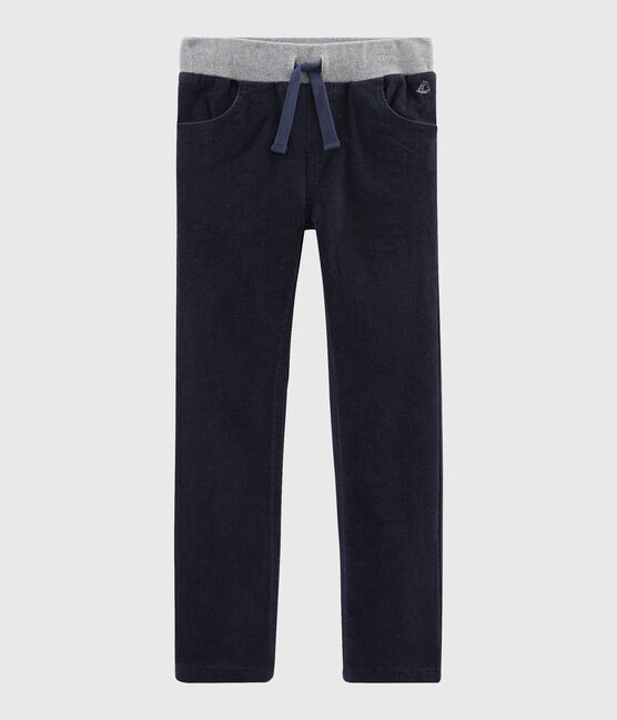 Velours enfant garçon bleu SMOKING