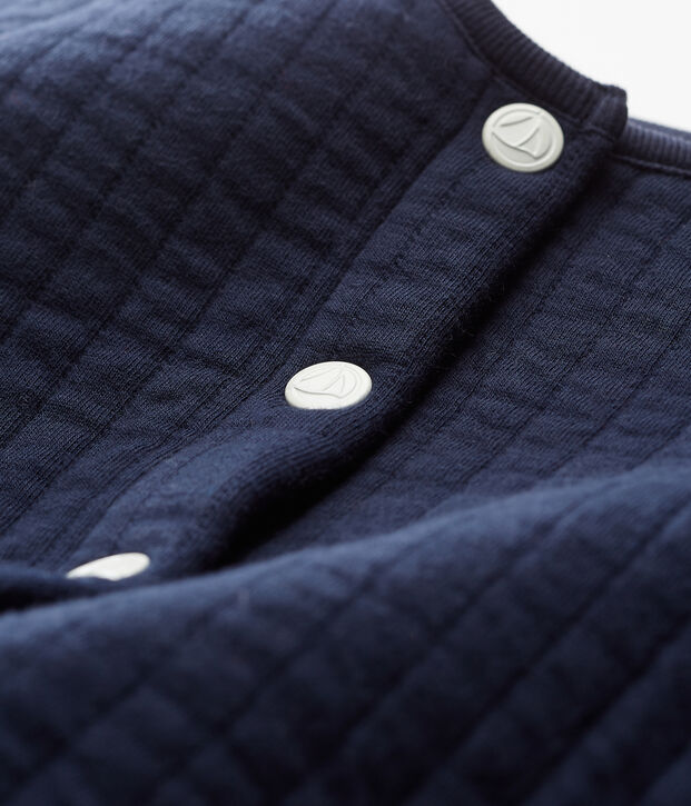 Cardigan en tubique matelass&eacute; b&eacute;b&eacute; fille bleu marine