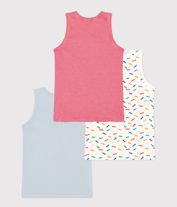 Lot de 3 d&eacute;bardeurs skateboard en coton enfant multicouleur