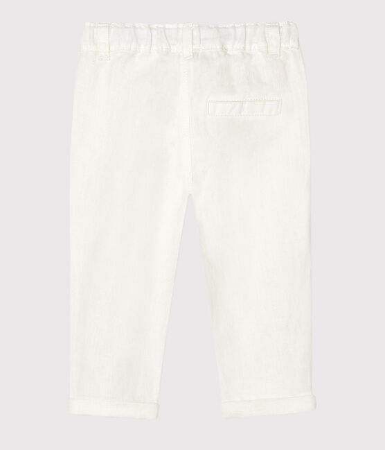 Pantalon en lin bébé garçon blanc MARSHMALLOW