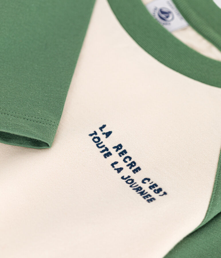 Tee-shirt manches longues en jersey fin enfant gar&ccedil;on AVALANCHE/ PALMERAIE