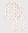 Pyjama imprimé bonnet en molleton blanc MARSHMALLOW/blanc MULTICO