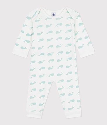 Pyjama bébé en coton sans pieds imprimé baleines