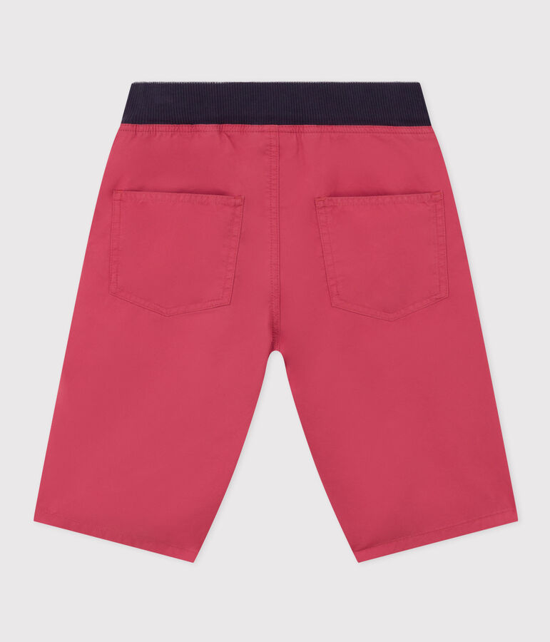 Bermuda en serge de coton enfant gar&ccedil;on rose PAPI