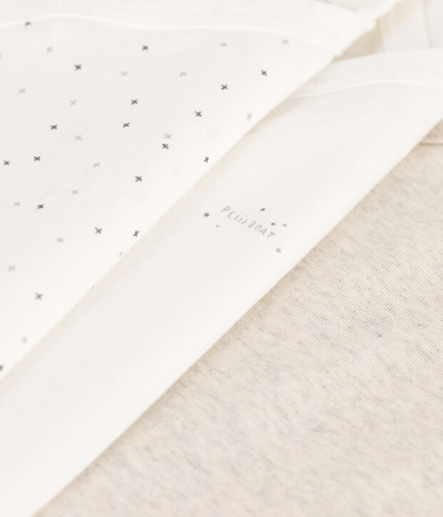 Lot de 3 bodies b&eacute;b&eacute; en coton biologique multicouleur