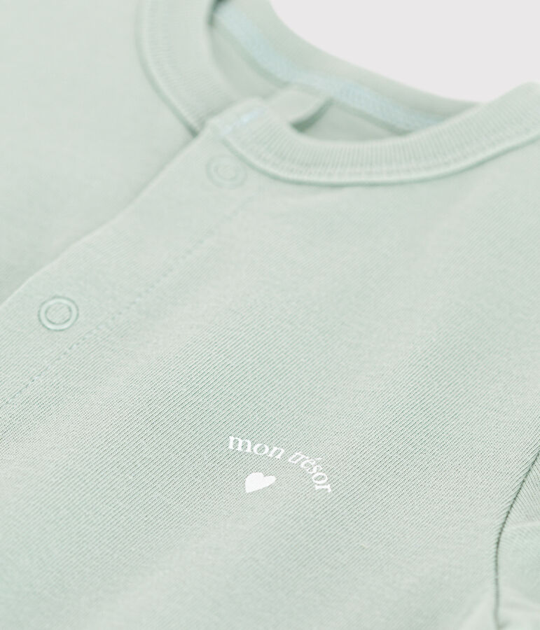 Combinaison courte en jersey l&eacute;ger b&eacute;b&eacute; vert HERBIER