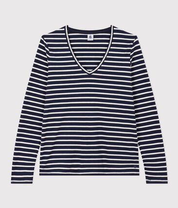 Tee-shirt LE DROIT col V en coton Femme