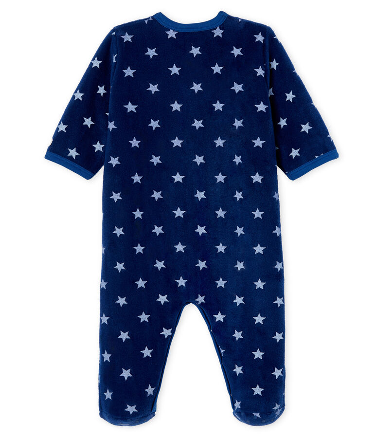 Surpyjama b&eacute;b&eacute; gar&ccedil;on en polaire bleu MEDIEVAL/blanc MARSHMALLOW